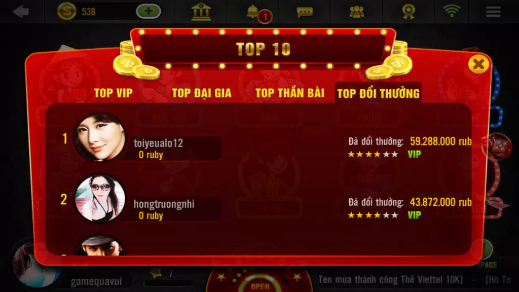 Ruby Game Bài Đổi Thưởng Screenshot2