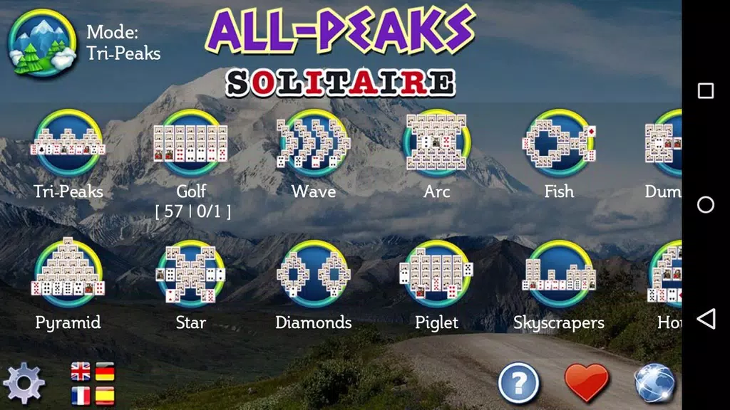 All-Peaks Solitaire Screenshot1