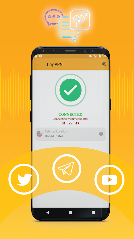 VPN : Tiny VPN, VPM Free, Unlimited beternet VPN Screenshot2