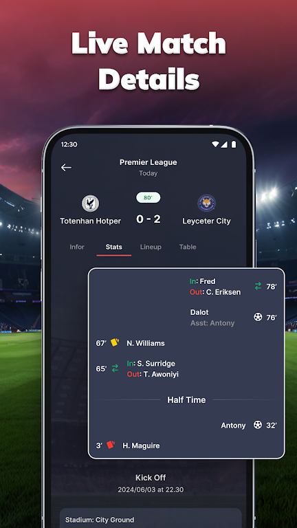 MatchLive: Football Live Score Screenshot2