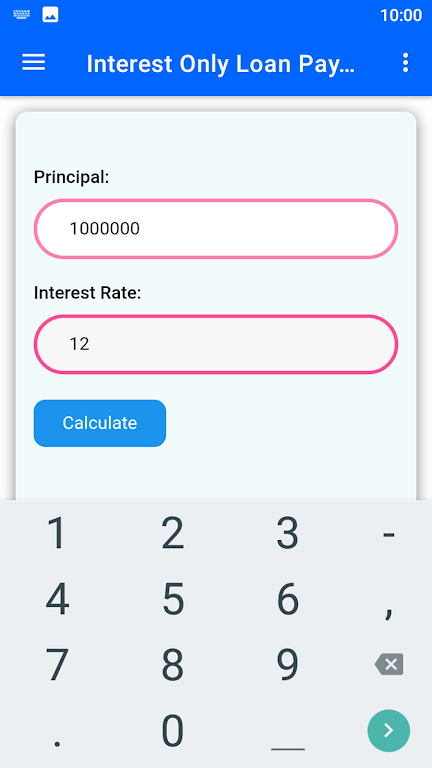 Interest Only Loan Payment Screenshot2