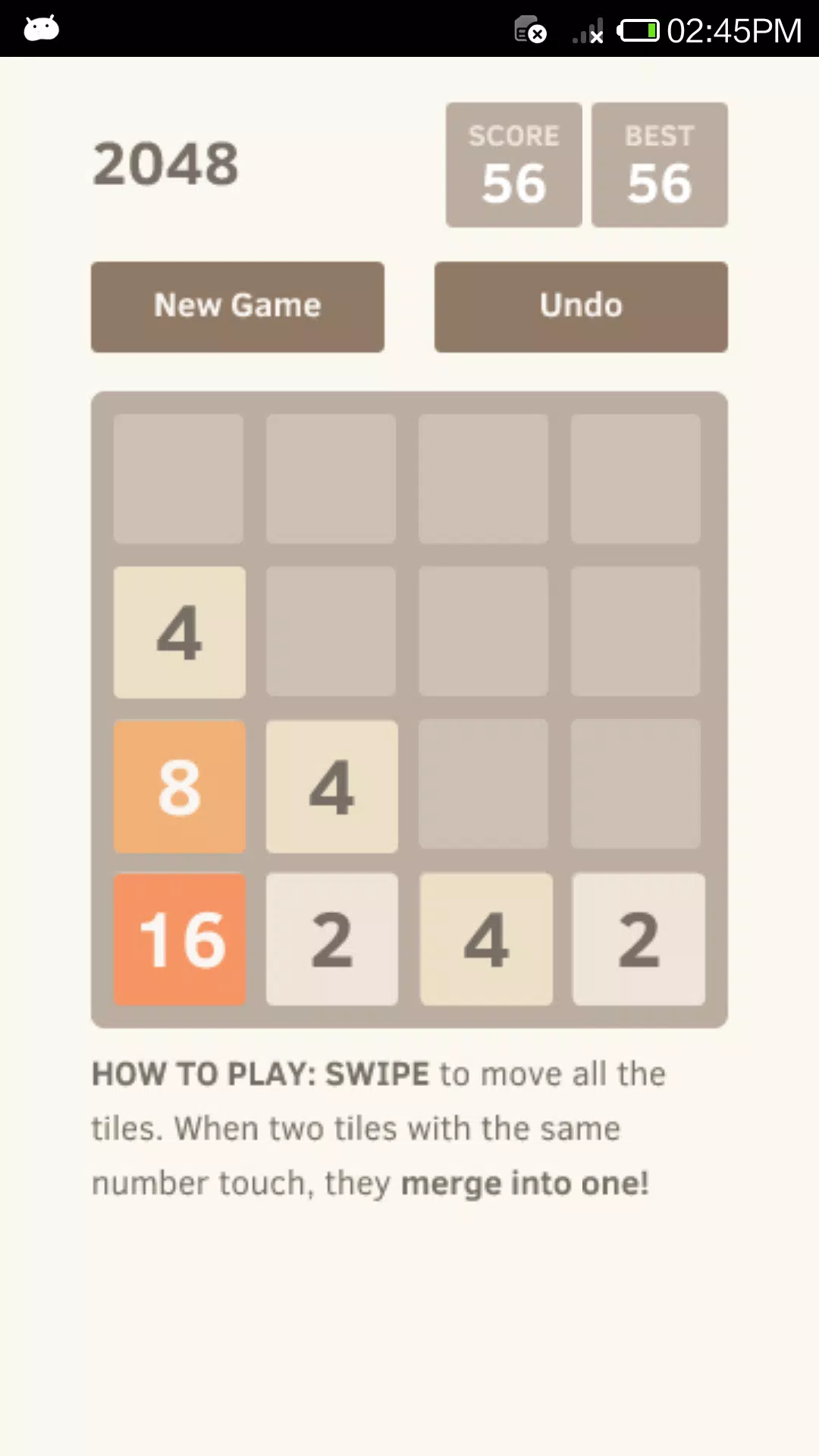 2048 Undo unlimited Screenshot1