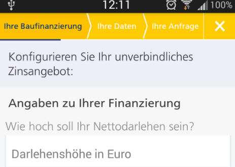 Postbank Baufinanzierung Screenshot1