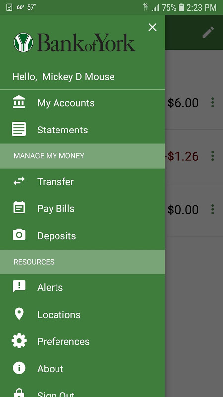 Bank of York Mobile Banking Screenshot3