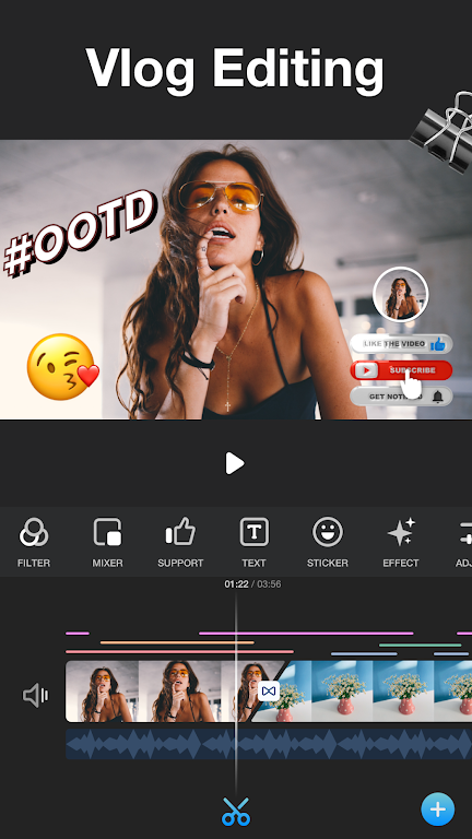 Vlog Video Editor Maker: VlogU Mod Screenshot1