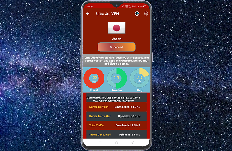 Ultra Jet VPN - Free VPN Proxy Screenshot2