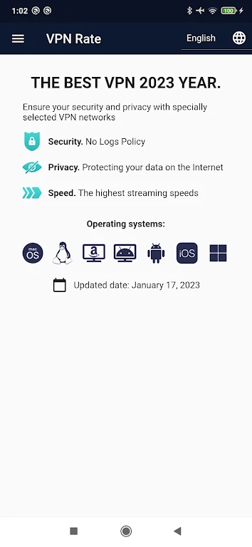 VPN Rate for Android Screenshot1