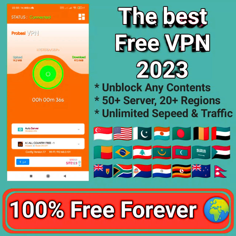 PROBASI VPN - Fast And Secure Screenshot1