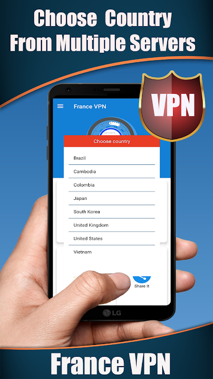 France VPN - Get Fast & Free France IP Screenshot3