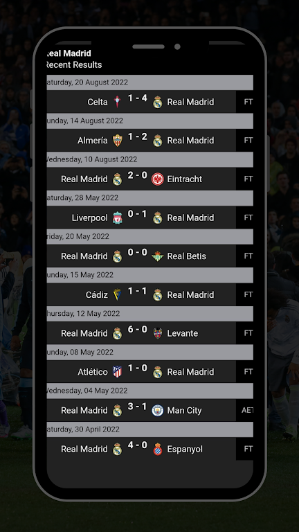 Real Madrid live score : News Screenshot3