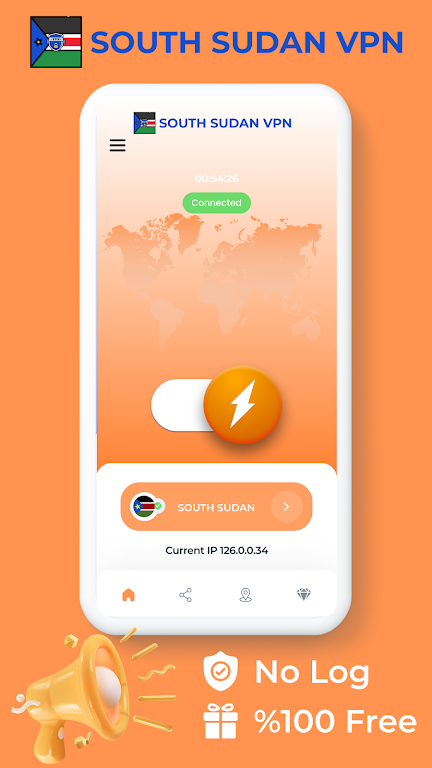 South Sudan VPN -Private Proxy Screenshot1