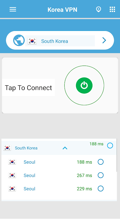 Korea VPN :Unlimited VPN Proxy Screenshot1