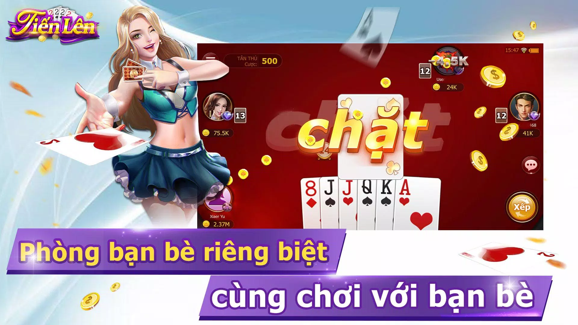 Tiến Lên Miền Nam - Tien Len -Tá Lả-Phỏm -ZingPlay Screenshot2