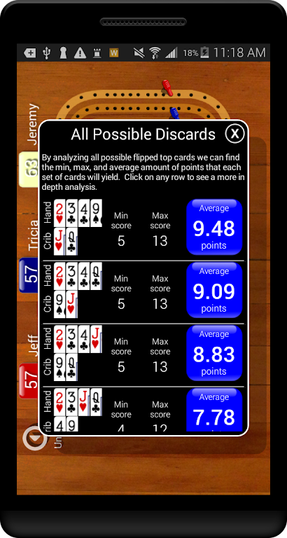 Cribbage Pegboard Screenshot2