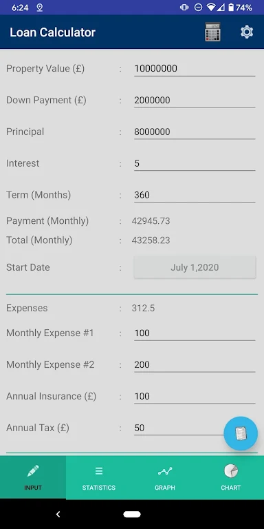 Loan and Mortgage Calculator Screenshot1