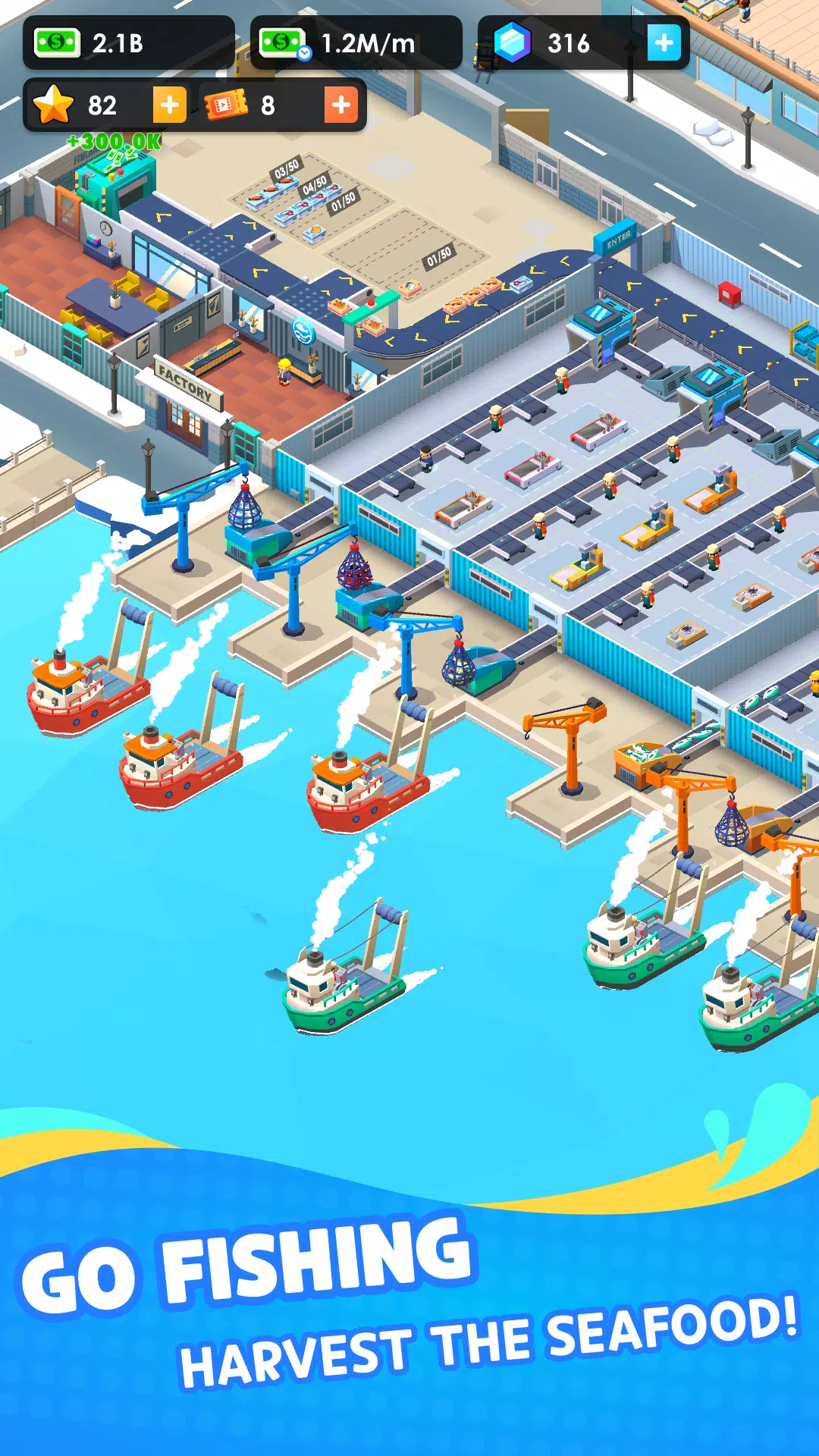 Seafood Inc - Tycoon, Idle Mod Screenshot3