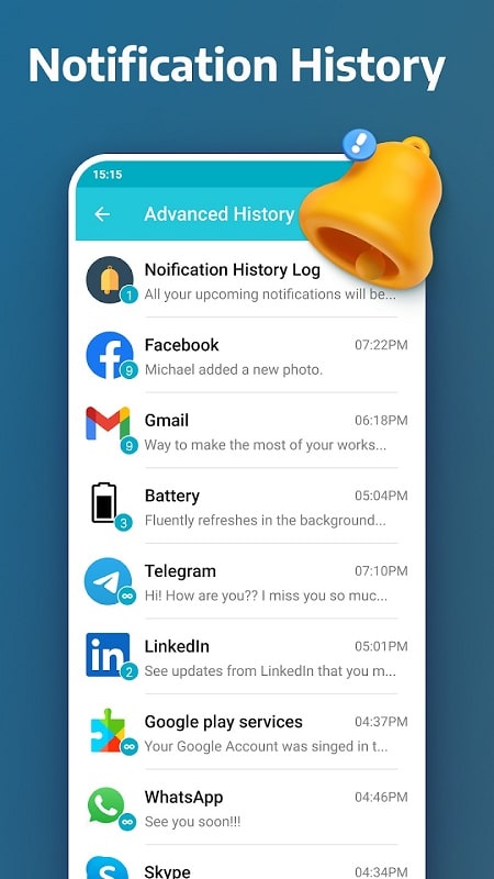 Notification History Log Screenshot3