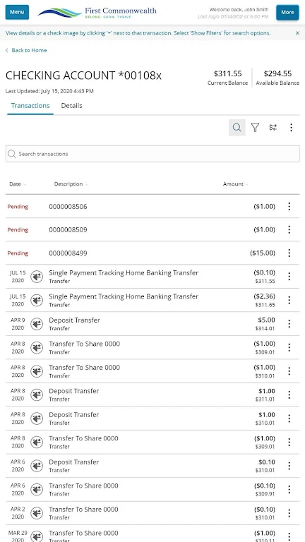 First Commonwealth FCU Mobile Screenshot3
