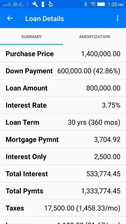 RECalc Mortgage Calculator Screenshot2