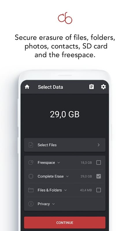 Data Eraser App Screenshot2