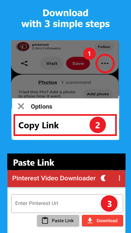 Download Pinterest Videos -Gif Screenshot1