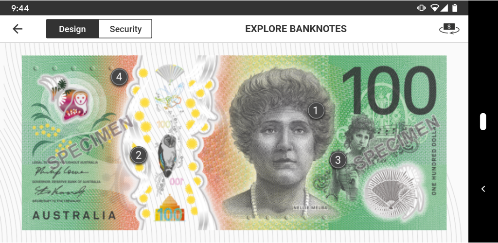 RBA Banknotes Screenshot2