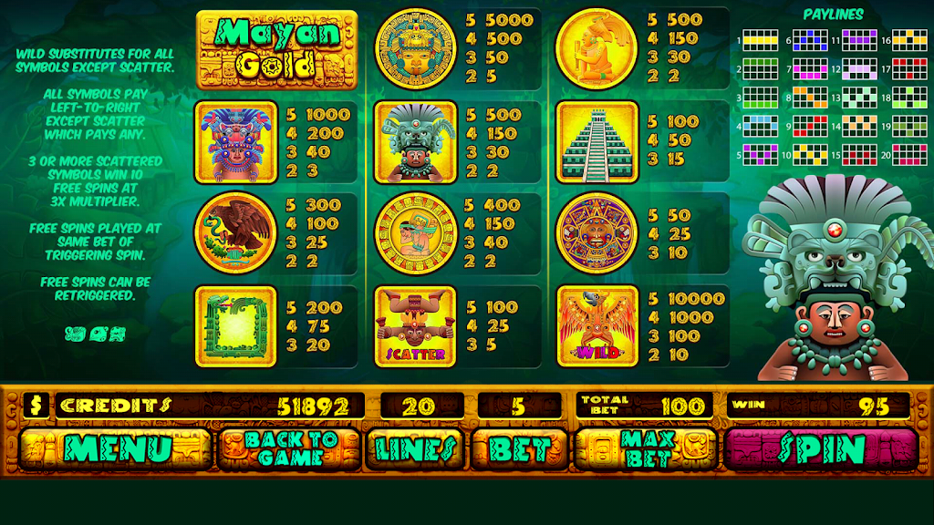 Mayan Gold - Slot Machine Screenshot3