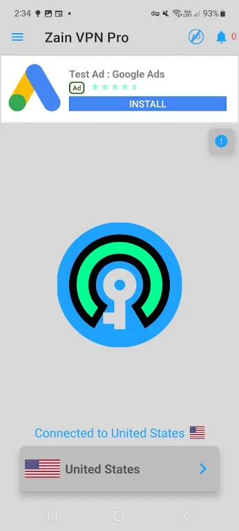 Zain VPN Pro Screenshot1