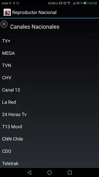 Reproductor TV Chilena Screenshot1