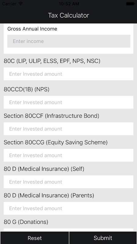 Income Tax Calculator India Screenshot2