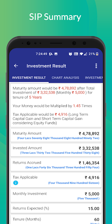 SIP Planner & SIP Calculator Screenshot3