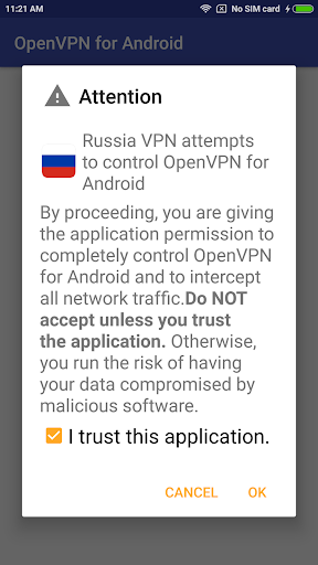 Russia VPN -Plugin for OpenVPN Screenshot3