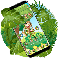 The Cute Cartoon Monkey Theme APK