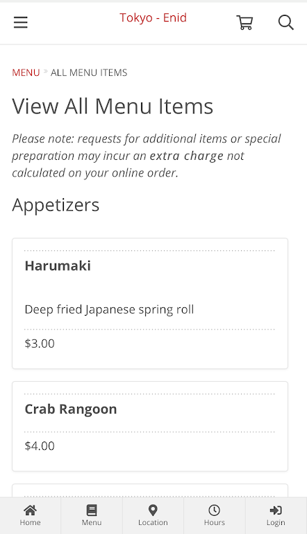 Tokyo - Enid Online Ordering Screenshot2