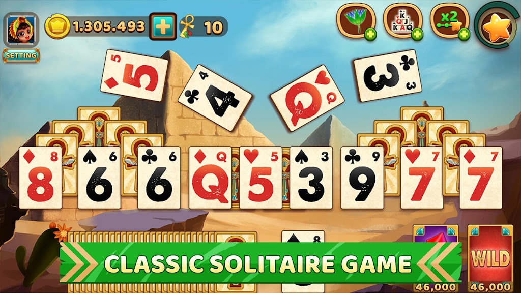 Solitaire - Pyramid Kingdom - Tripeaks Screenshot1