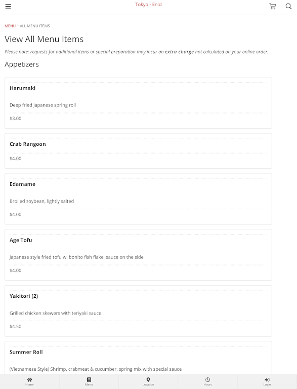 Tokyo - Enid Online Ordering Screenshot4