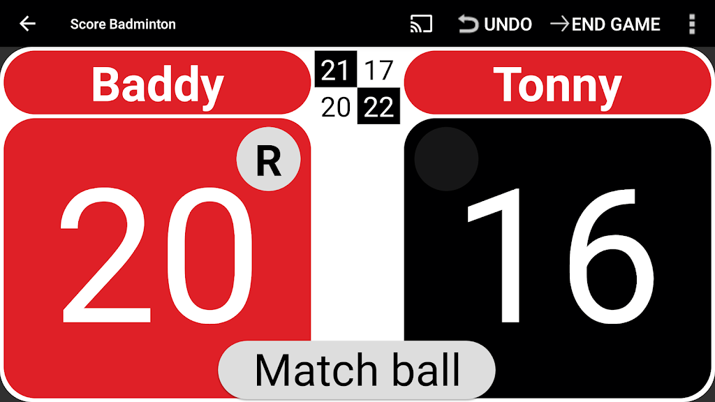 Score Badminton Screenshot1