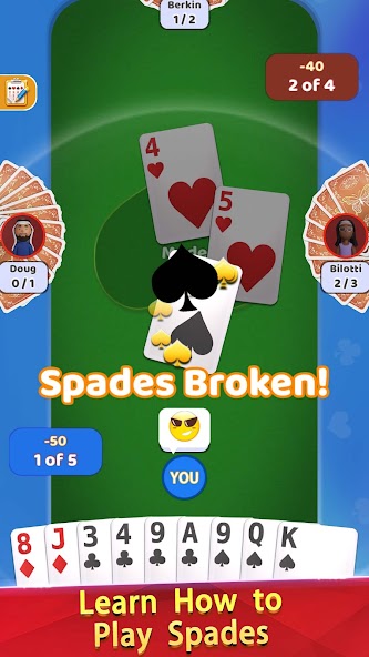 Spades Offline - Card Game Mod Screenshot1