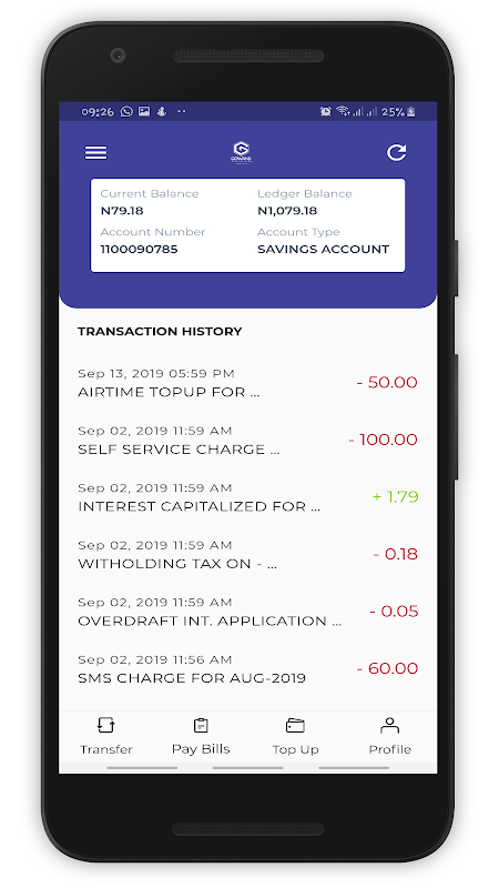 GOWANS MFB MOBILE BANKING Screenshot2