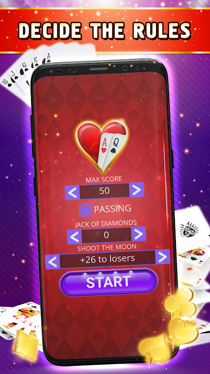 Hearts Offline - Single Player Card Game Screenshot3