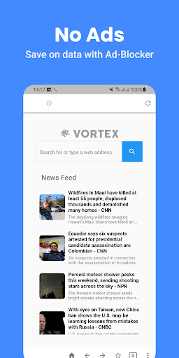 Vortex Browser: VPN & Ad-Block Screenshot2