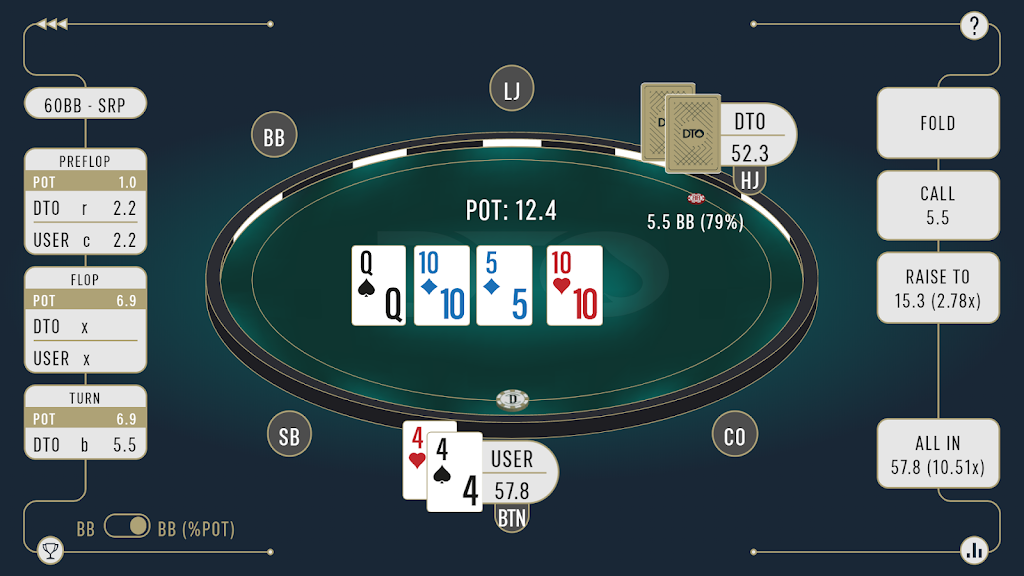 DTO Poker - Your GTO MTT Poker Trainer Screenshot1