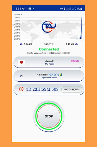 Taj Tunnel Plus Secure VPN Pro Screenshot3