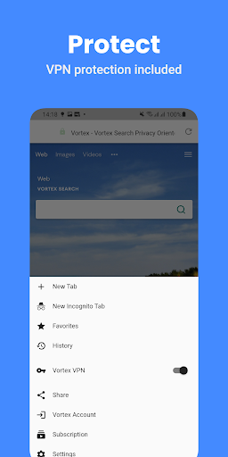 Vortex Browser: VPN & Ad-Block Screenshot1