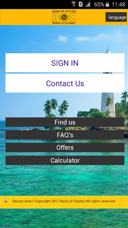 Bank of Ceylon Mobile Banking Screenshot1