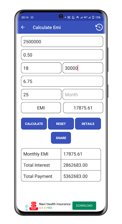 EMI Calculator - Loan & Bankin Screenshot4