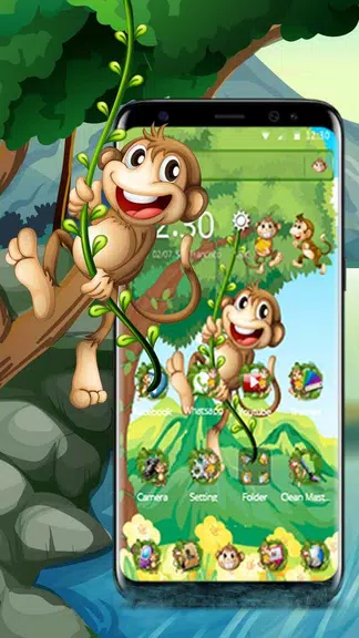 The Cute Cartoon Monkey Theme Screenshot1