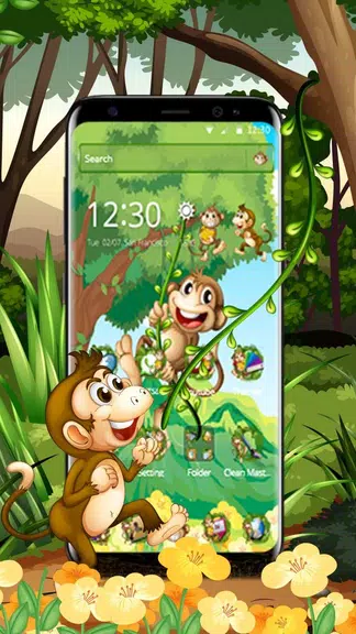 The Cute Cartoon Monkey Theme Screenshot3