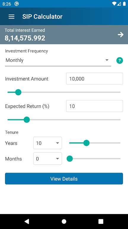 FD Calculator (SIP,EMI,RD,PPF) Screenshot1