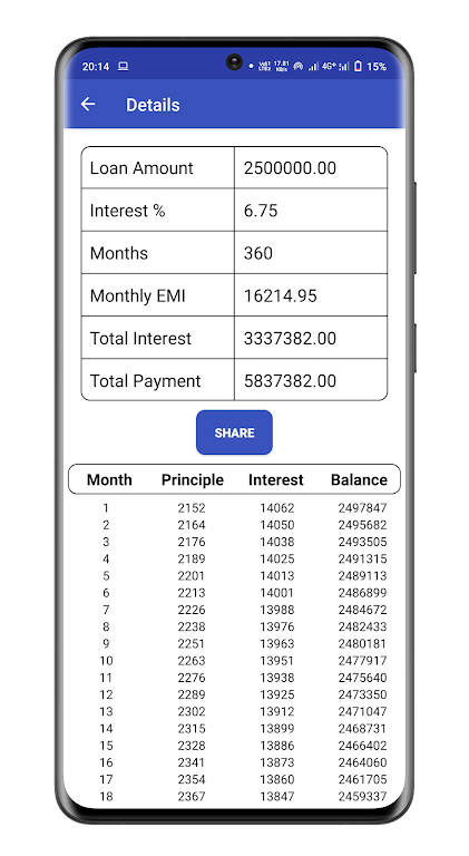 EMI Calculator - Loan & Bankin Screenshot3